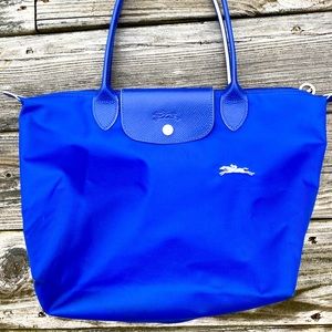 Royal blue Longchamp small tote